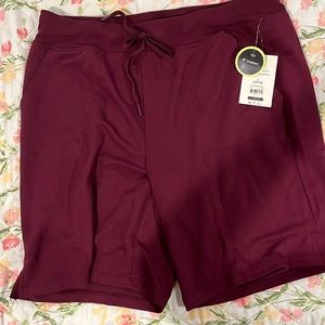 Dark purple ladies athletic shorts Large